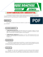 Contaminacion Ambiental para Tercero de Secundaria