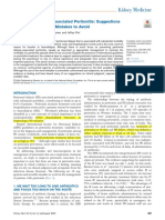 Peritoneal Dialysis - Associated Peritonitis: Suggestions For Management and Mistakes To Avoid