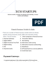 Fintech Startups: Business Models, Strategies For Planning and Marketing, Revenue Models and Challenges