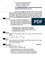 TATA IBADAH HARI MINGGU 23 Jan 2022