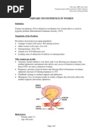 Urinary Incontinence Handout