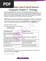 CBSE Notes Class 9 Social Science Geography Chapter 3 - Drainage