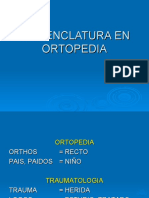 Nomenclatura Ortopedica II