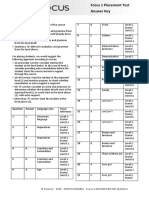 Focus1 2E Placement Test ANSWERS