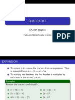 Quadratics: KAZIBA Stephen