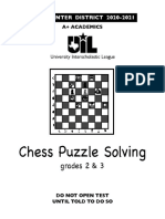 Chess Puzzle Solving: Grades 2 & 3