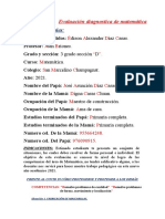 Evaluación Diagnostica de Matemática