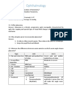 Ophthalmology Card Answers