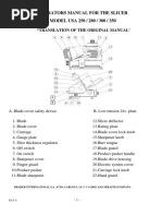 Operators Manual For The Slicer MODEL USA 250 / 280 / 300 / 350