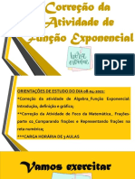 2°ano - Aula 04 - CORREÇÃO DA ATIVIDADE DE FUNÇÃO EXPONENCIAL-Introdução, Definição, Gráfico e Aplicações - 08-04