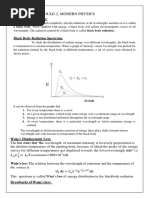 Module-2, Modern Physics: Black Body Radiation