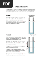 Manometers: Case 1