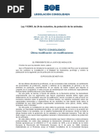 Ley 11:2003, de 24 de Noviembre, de Protección de Los Animales.