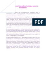 Problemática Del Desequilibrio Ecológico Sobre Los Ecosistemas