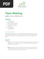 Activity Template - Meeting Agenda