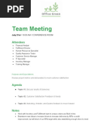 Activity Template - Meeting Agenda