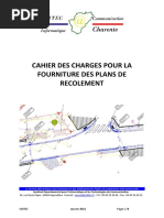 Cahier Des Charges Pour La Fourniture Des Plans de Recolement