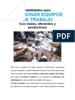 Habilidades para GESTIONAR EQUIPOS DE TRABAJO Con Vision