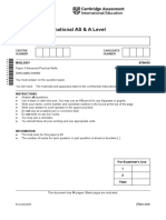 Cambridge International AS & A Level: BIOLOGY 9700/03