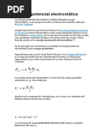 Energía Potencial Electrostática