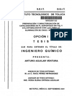 Ingeniero Químico: Opción I Tesis