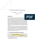 An Article On Optics of Paint Layers: Paul Kubelka Franz Munk August, 1931