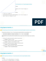 Using Algebraic Identities Summary