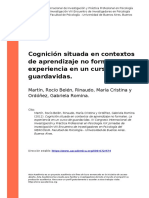 Cognicion Situada en Contextos de Aprendizaje No Formales - Experiencia en Un Curso de Guardavidas