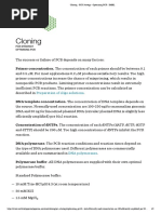 Cloning - PCR Strategy - Optimising PCR - EMBL