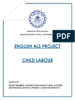 English Als Project Child Labour: Bharatiya Vidya Bhavan Senior Secondry School, Vattiyoorkavu