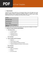 Procurement Pps D Short Form Template