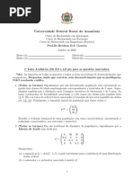 2a Lista Avaliativa de Introduo Lgebra Linear