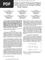 Fuzzy Sliding Mode Control of Permanent Magnet Synchronous Motor Based On The Integral Sliding Mode Surface