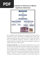 Equipos Utilizados en Perforación en Minería Superficial y Subterránea