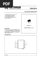 TDA7231A: 1.6W Audio Amplifier