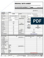 Cs Form No. 212 Revised Personal Data Sheet - New