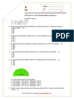 Soal Matematika Kelas 6 Keliling Dan Luas Lingkaran