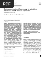 Tensile Characterisation of Bamboo Strips For Potential Use - 2020