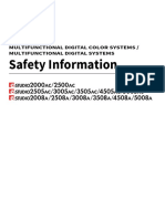 Safety Information: Multifunctional Digital Color Systems / Multifunctional Digital Systems