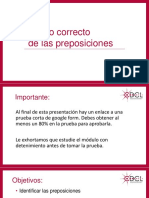 El Uso Correcto de Las Preposiciones 1