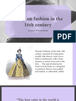 Essey On Fashion in The 16th Century