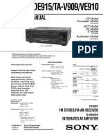 Sony - Receiver STR-De915 - Service Manual