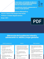 Diferencias de La Población Infantil y Adolescente vs. Adulto y Mujer Gestante