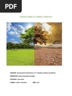 Ensayo Sobre El Cambio Climatico