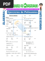 Ejercicios de Polinomios para Cuarto de Secundaria