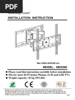 Mounting Dream Living Room TV Mount MD2380 Manual