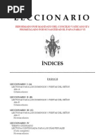 Indice Leccionarios Liturgia Catolica