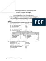 Paper - 8: Financial Management and Economics For Finance Section - A: Financial Management