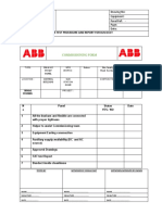 Site Test Procedure and Report For Bus Duct: Commissioning Form