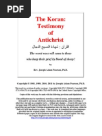 The Koran - Testimony of Antichrist by Dr. Joseph Adam Pearson